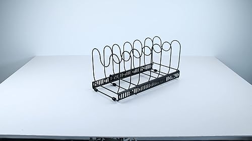 Oumloh Organizador expandible para ollas y sartenes para gabinete, organizador de tapa de olla, gabinete de cocina, despensa, organizador de
