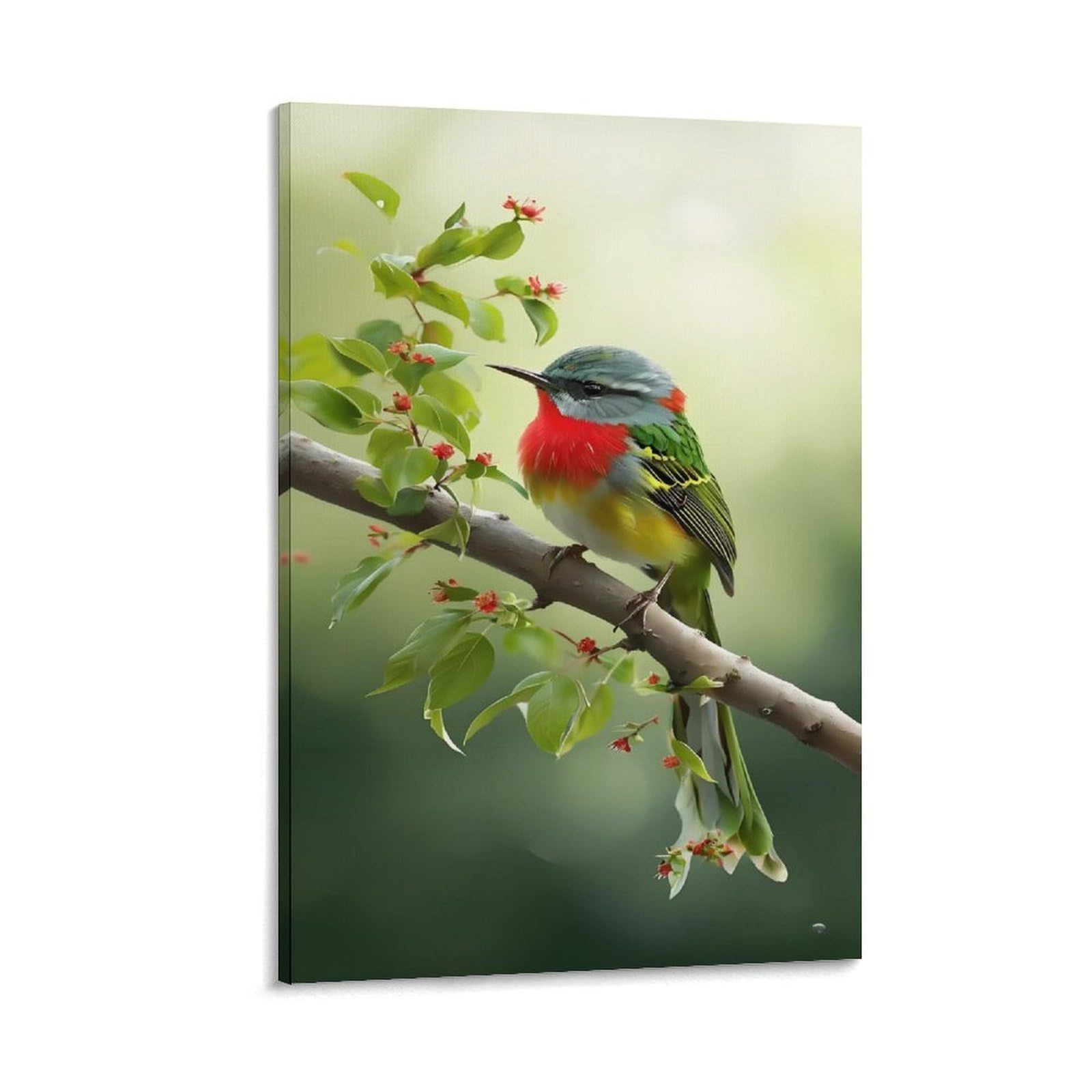 IEJKLUVWX Branch Hummingbird Wall Decor KingfisherFade-Resistant Moisture Resistant High Definition for Sofa Background Nursery Housewarming Gift Modern 20x30inch(50x75cm)