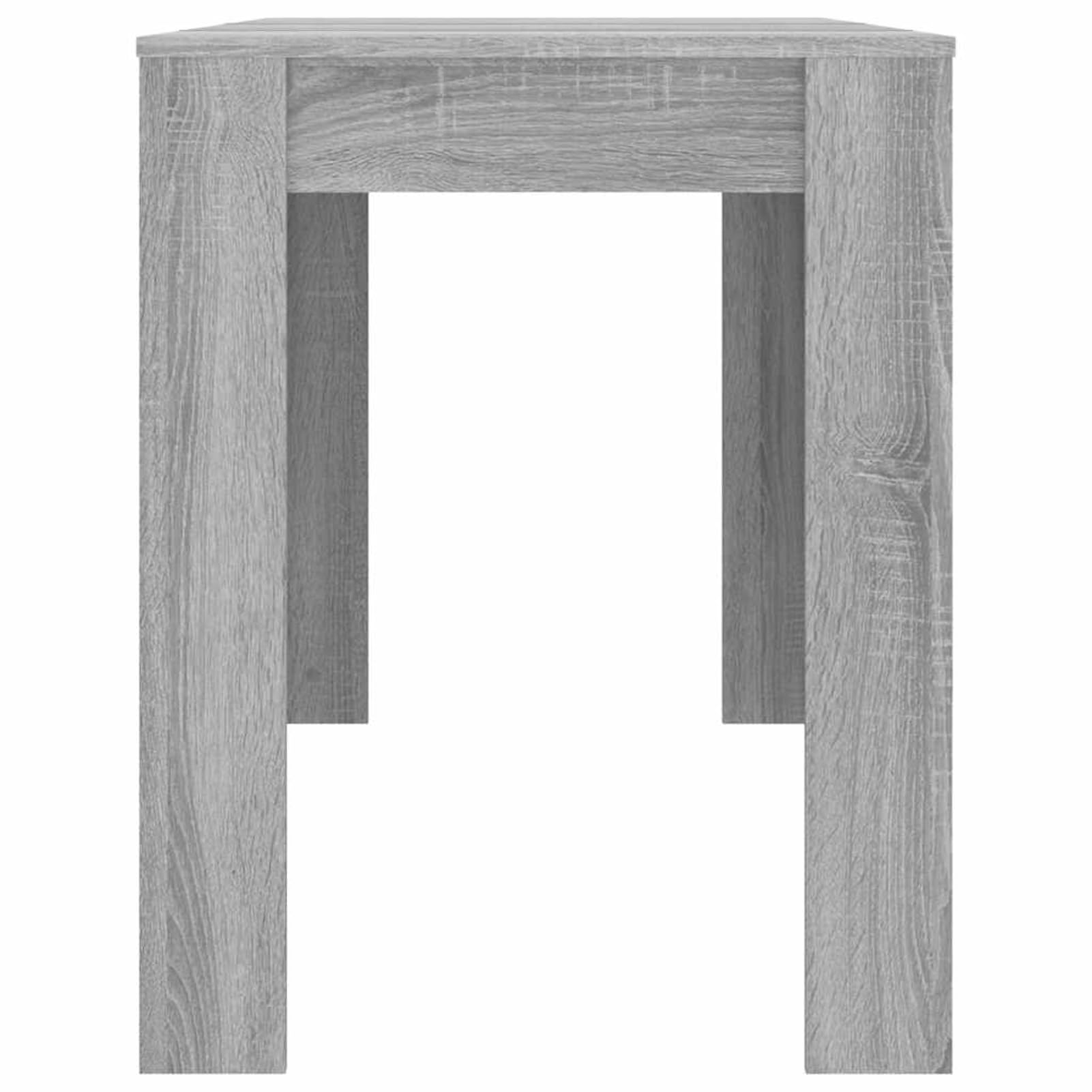 Gecheer Tavolo da Pranzo, Design Elegante Grigio Sonoma 120x60x76 cm in Legno Multistrato per Sala da Pranzo Ristorante