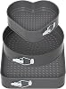 ENLOY Springform Cake Pan Set of 3, Multi-shape, Non-stick, Leakproof, Removable Bottom, Grey, 7.58.59.5 Inch, 2.75 Inch Height, Oven Safe, Dishwasher Safe