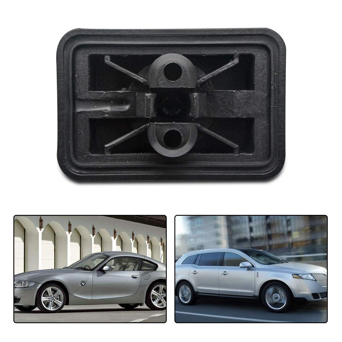 Gommino Antiscivolo Per Cric Auto - 65x33 Mm, In Gomma, Proteggi Telaio, Portata 3,5 Tonnellate, Universale