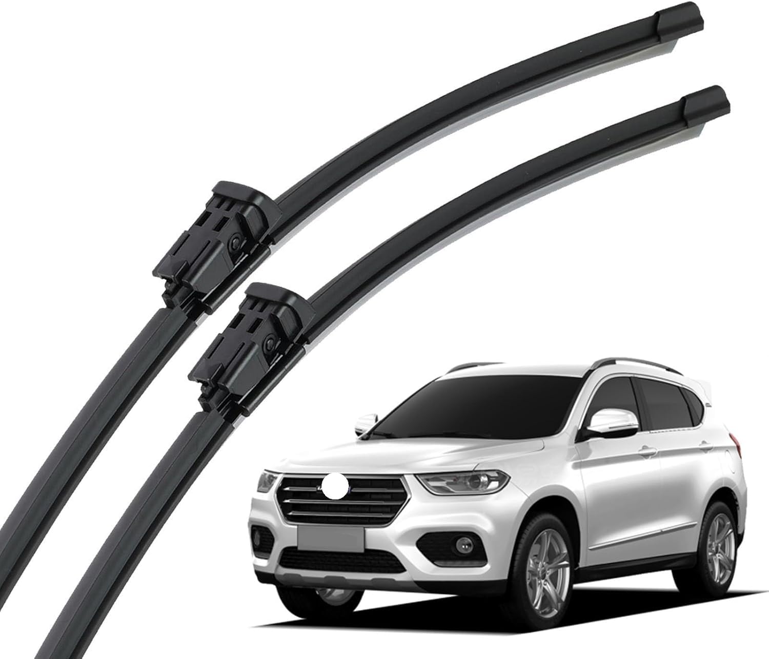 RESKIU Car Front Windshield Wiper Blade Set Replacement for Haval H2 Great Wall Hover H2 2014-2022, All Season Windscreen Wipers Quiet Easy Installation