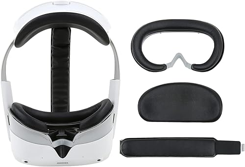 VR Face Cushion Pad forPICO 4, VR Face Cover Replacement Cushion Head Back Pad Head Strap Padding for Pico 4 Headset, Interface Bracket Set VR Pads