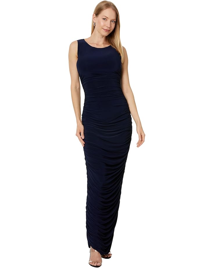 Norma Kamali Sleeveless Side Shirred Gown - Main View