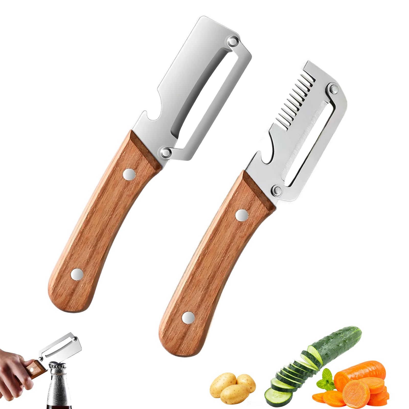 Kexinmierxi 2Pcs Multi-Functional Vegetable Peeler for Kitchen