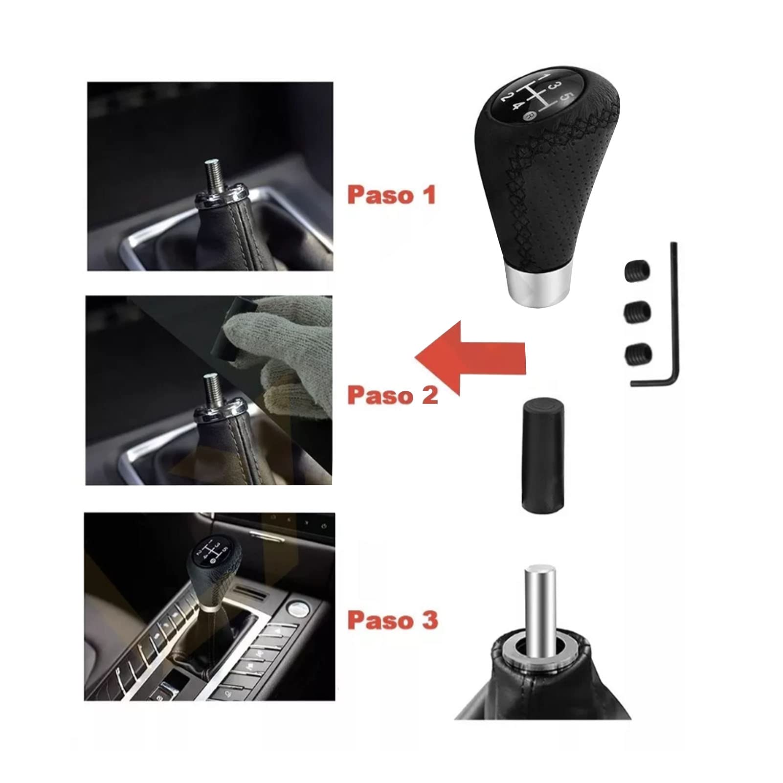 Pomello Del Cambio Universale In ABS: Design Ergonomico, Adatto Per Auto Manuali 5/6 Marce, Compatibile Con Mercedes Vito/Sprinter, Altezza 64mm