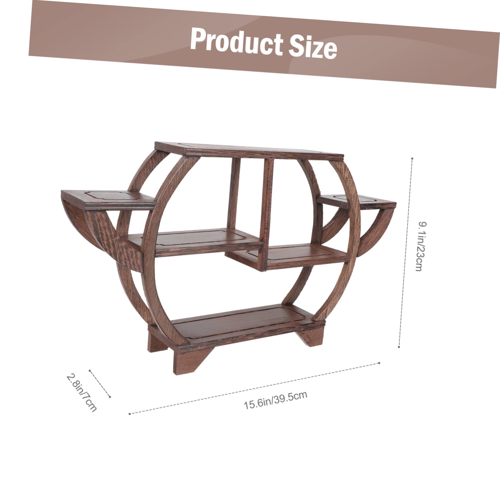 Mikikit Soporte De Exhibición De Madera Antiguo Estante Decorativo Para y Diseño Artístico Para Almacenar y Mostrar Objetos De Estante Multiusos Elegante Para Decoración Interior