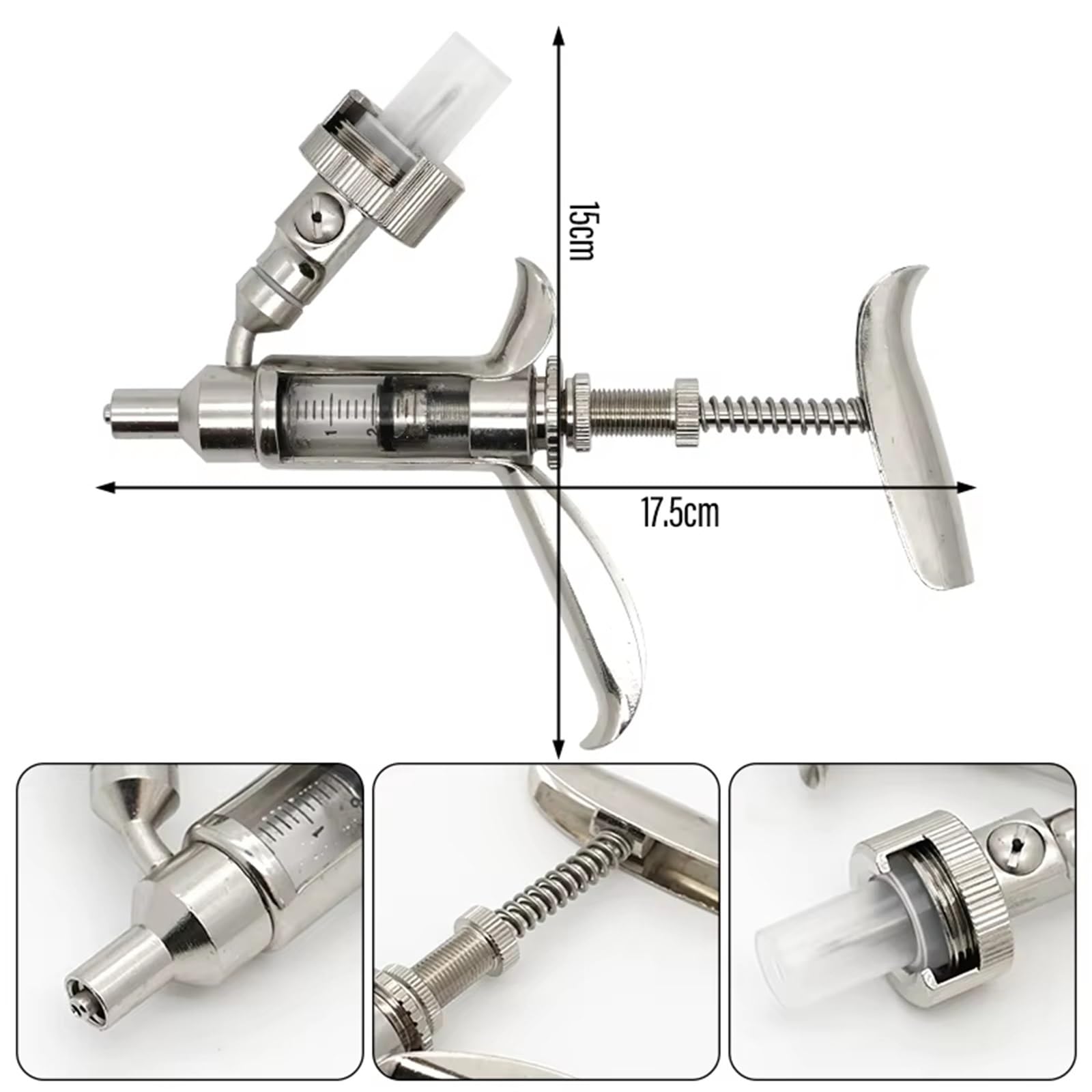 Dispensador De Medicina Veterinaria Jeringa Continua Automática Para Ganado Equipo Veterinario Pistola De Vacunación Para Vaca Cerdo Y Oveja 3ml
