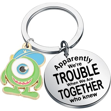 KUIYAI Anime Movie Merchandise Gift Big Eye Mike Lovers Earring Keychain Gift For Disneyland Fandom