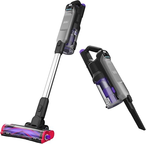 BLACK+DECKER SUMMITSERIES - Aspiradora inalámbrica seleccionada para mascotas con cepillo de pelo de mascotas, luces LED de suelo, ligero, portátil