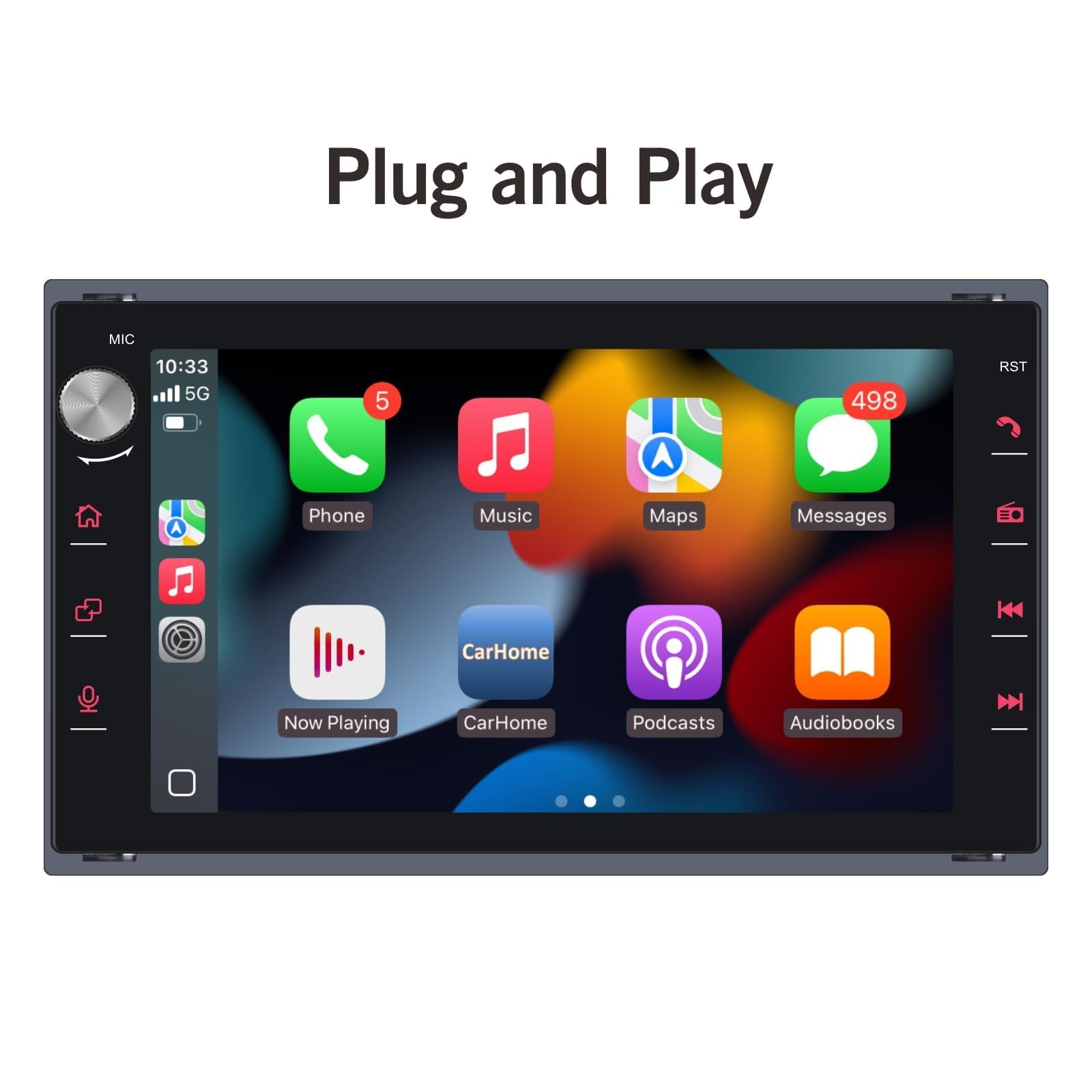 Radio für VW lbiza 6L Fox Polo Passat Golf Jetta Autoradio mit Kabelloses CarPlay Android Auto