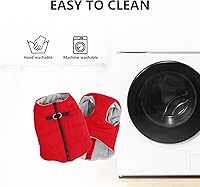 Vista 5 de Geyecete Ropa de bulldog para perro, abrigo acolchado de algodón, chaleco grueso para invierno, chaleco cálido para clima frío, ropa para bulldog