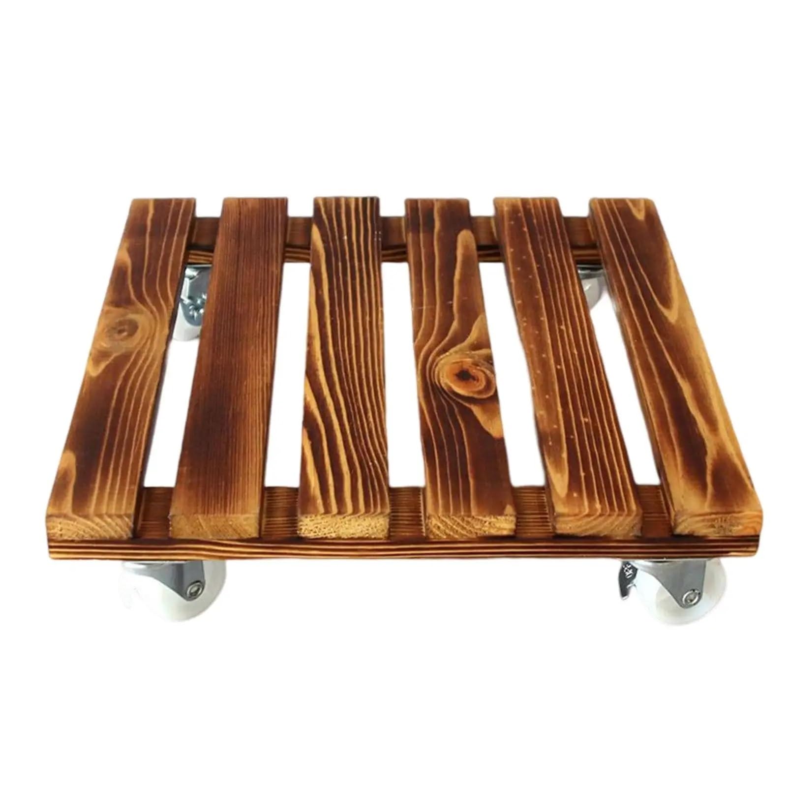 EAmrfvqt Flower pot rack wheel, Stand with Wheels Garden Rolling Tray with Brake(Square 40cm)