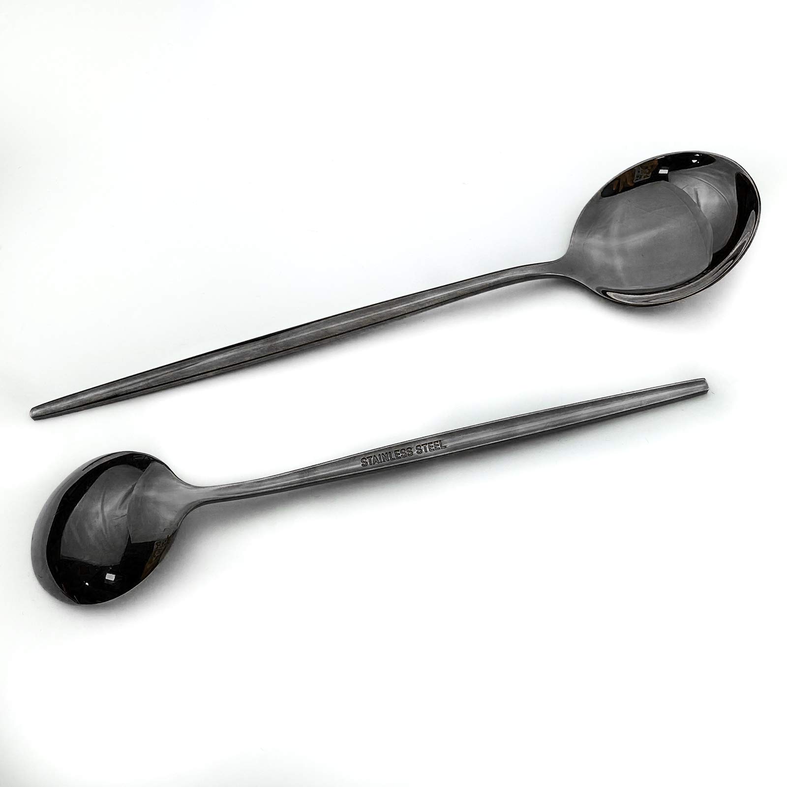 Schwarzes 36-teiliges Besteck-Set aus hochglanzpoliertem 18/0 Edelstahl, Besteckset für Zuhause, Küche, Party, Hotel, Restaurant, Hochzeit, Service für 6 Personen