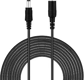 BOAVISION Cabo de alimentação CC 12V, cabo de extensão de 10 m, cabo de extensão de 2,1 mm x 5,5 mm, compatível com adaptador de fonte de alimentação CC, câmera IP de segurança WiFi..