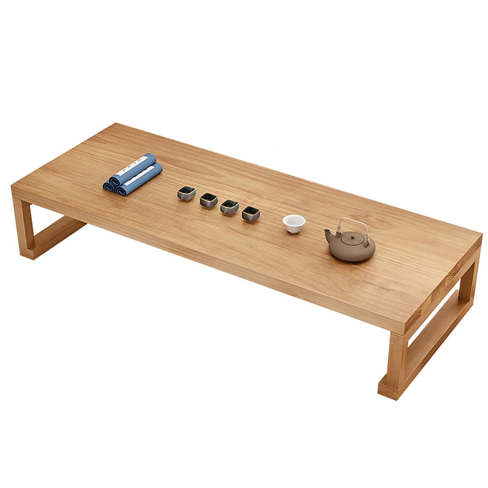 Table basse pliante japonaise 120cm portable de salon pour thé et méditation
