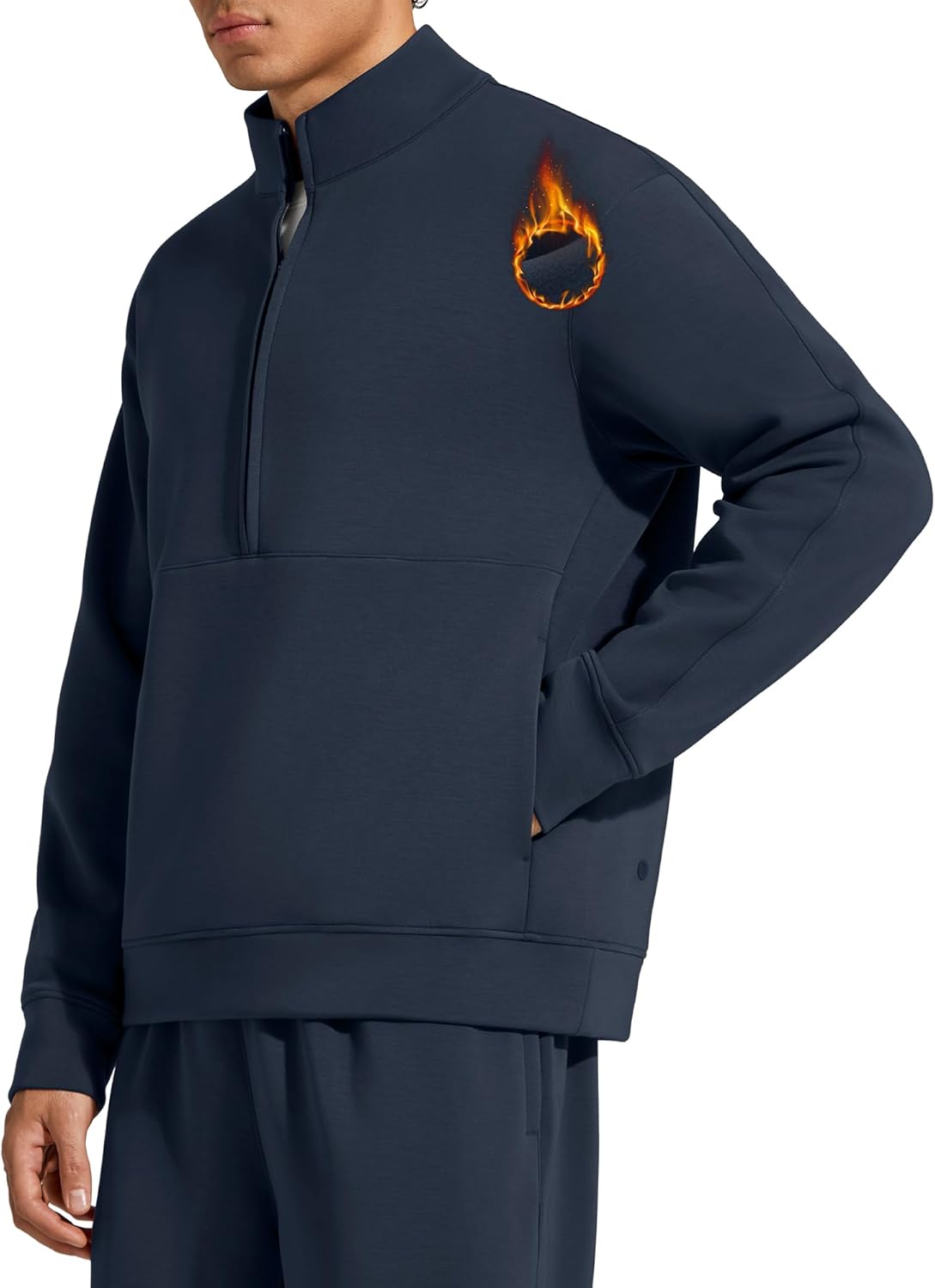 G4Free Smoofit Fleece Sweatshirts for Men Half Zip Mock Neck Pullover Casual Fashion Sweat Shirt with Pocket Fall Winter - Image 2