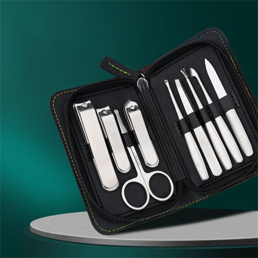 Obcinacze do paznokci Zestaw do manicure Zestawy pedicure Obcinacz paznokci Narzędzia obcinania ze stali nierdzewnej z zestawem walizki podróżnej(Silver)