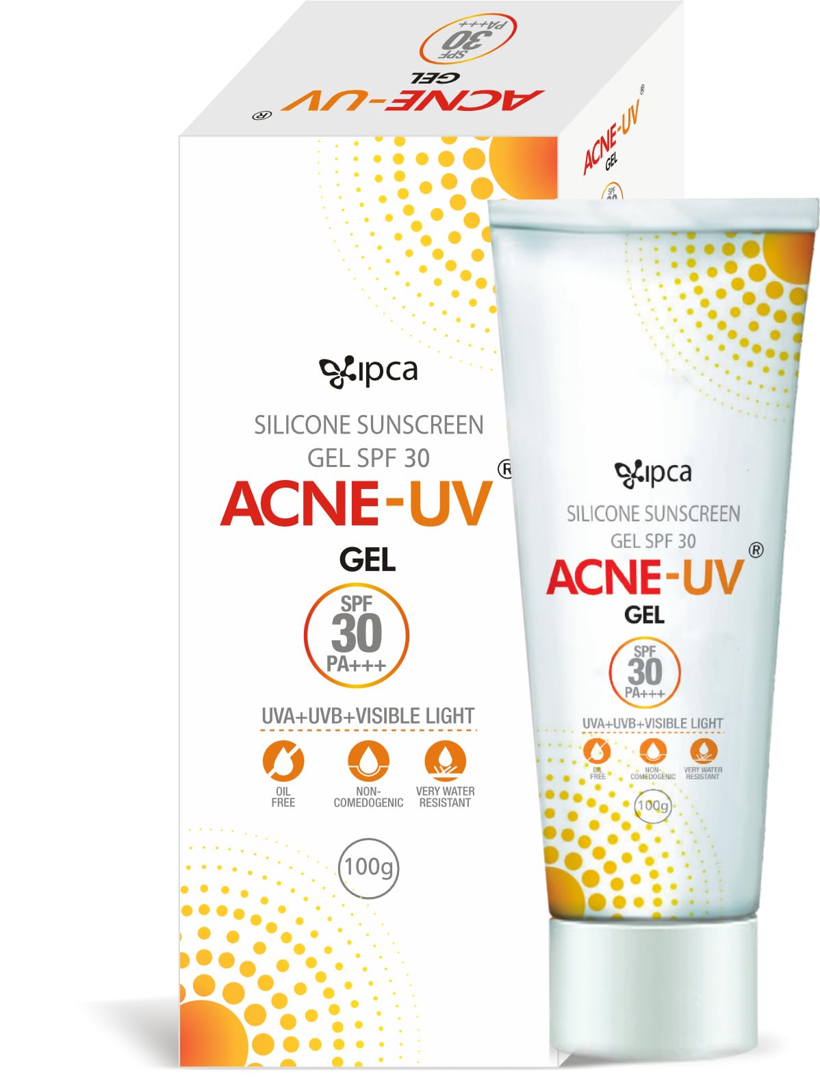 ACNE-UV Gel Sunscreen SPF 30 PA+++ | 60g Sunscreen for Oily Skin Women & Men | Non-Comedogenic Silicone Gel | Visible Light Protection | Water Resistant | Suitable for All Skin Types