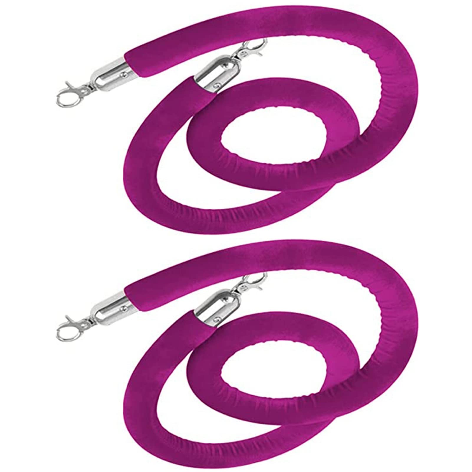 ZBBGTJK Commercial Velvet Rope for Crowd Control 4.9ft Purple Stanchion Rope VIP Queue Ber for Events Crowd Management Elegant Safety Ber for Grand Openings