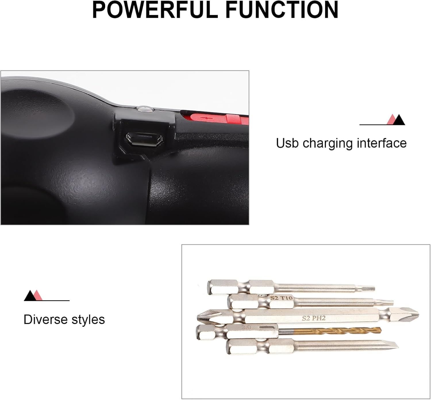 Angoily 12v Cordless Screwdriver Rechargeable Electric Drill Home Repair Tool Nut Driver Mini Power Screwdriver