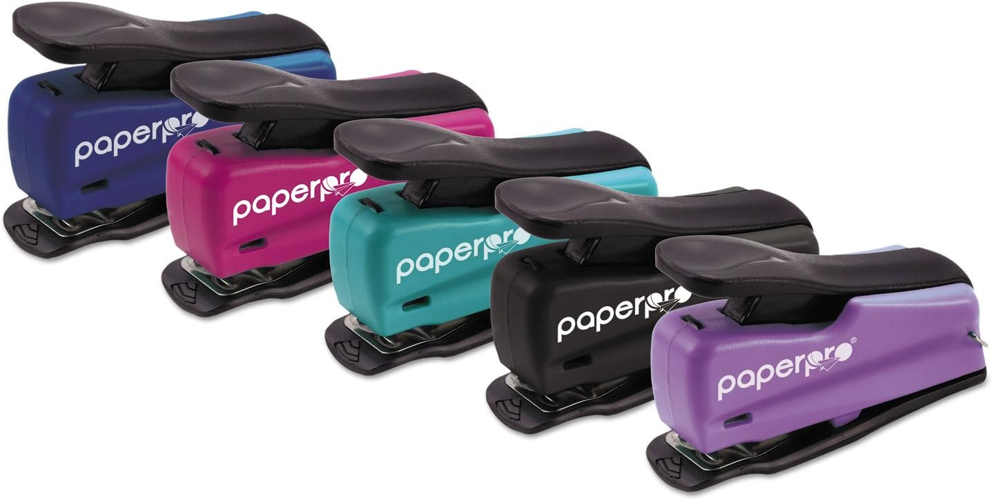 PaperPro Mini Half Strip Stapler, 12 Sheets, Assorted