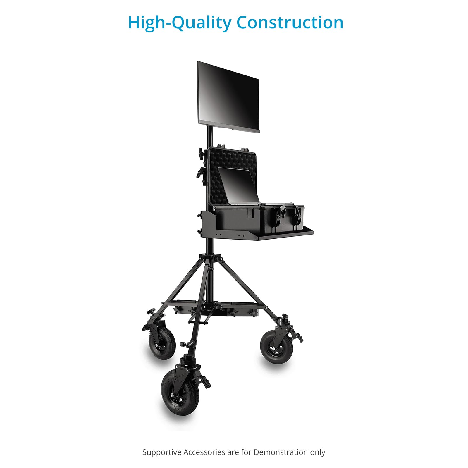PROAIM eu de roues Alpha pour supports caméra à pieds carrés | Comprend 3 roues pivotantes avec freins à pied personnalisés et supporte jusqu’à 113,3 kg / 250 lb.