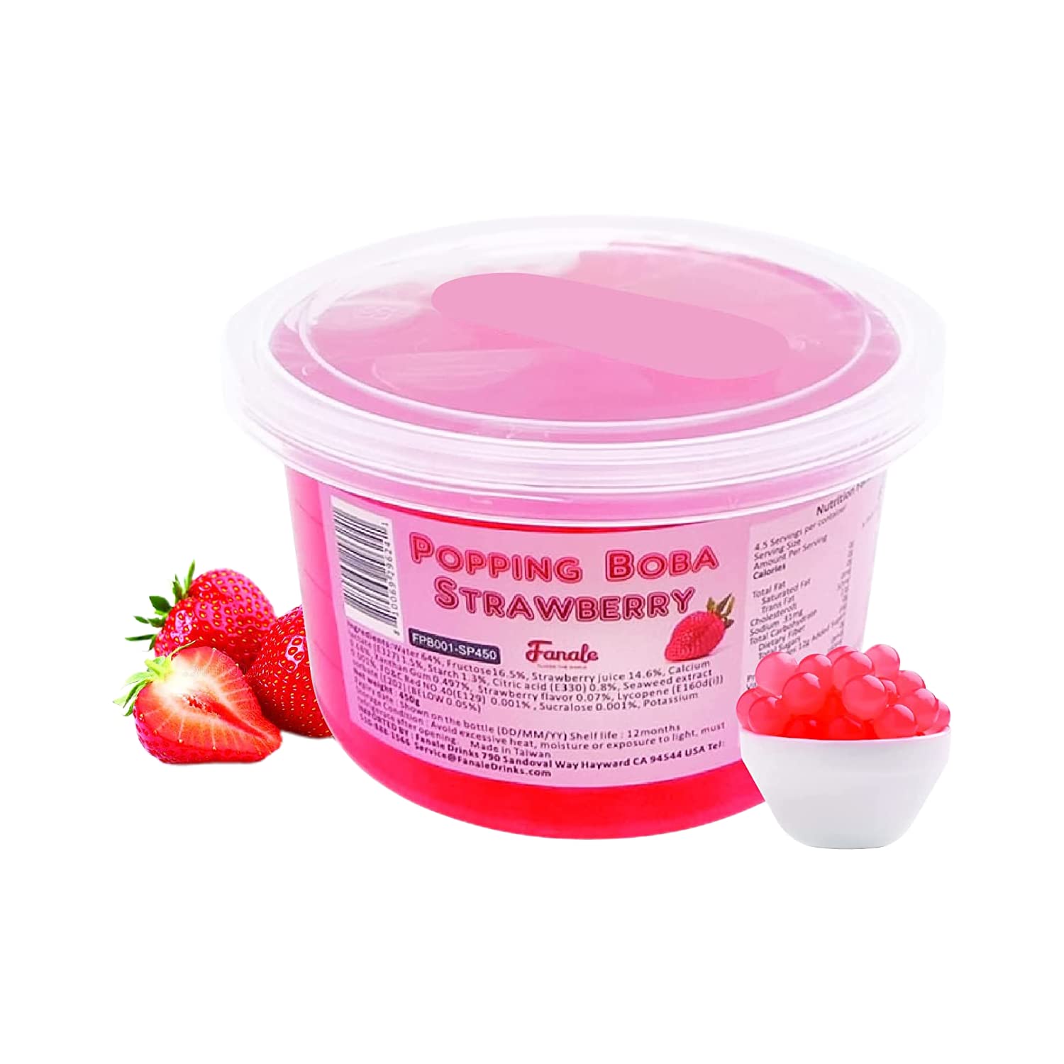 Fanale Popping Boba Pearls, 100 Fat Free, Bursting Boba