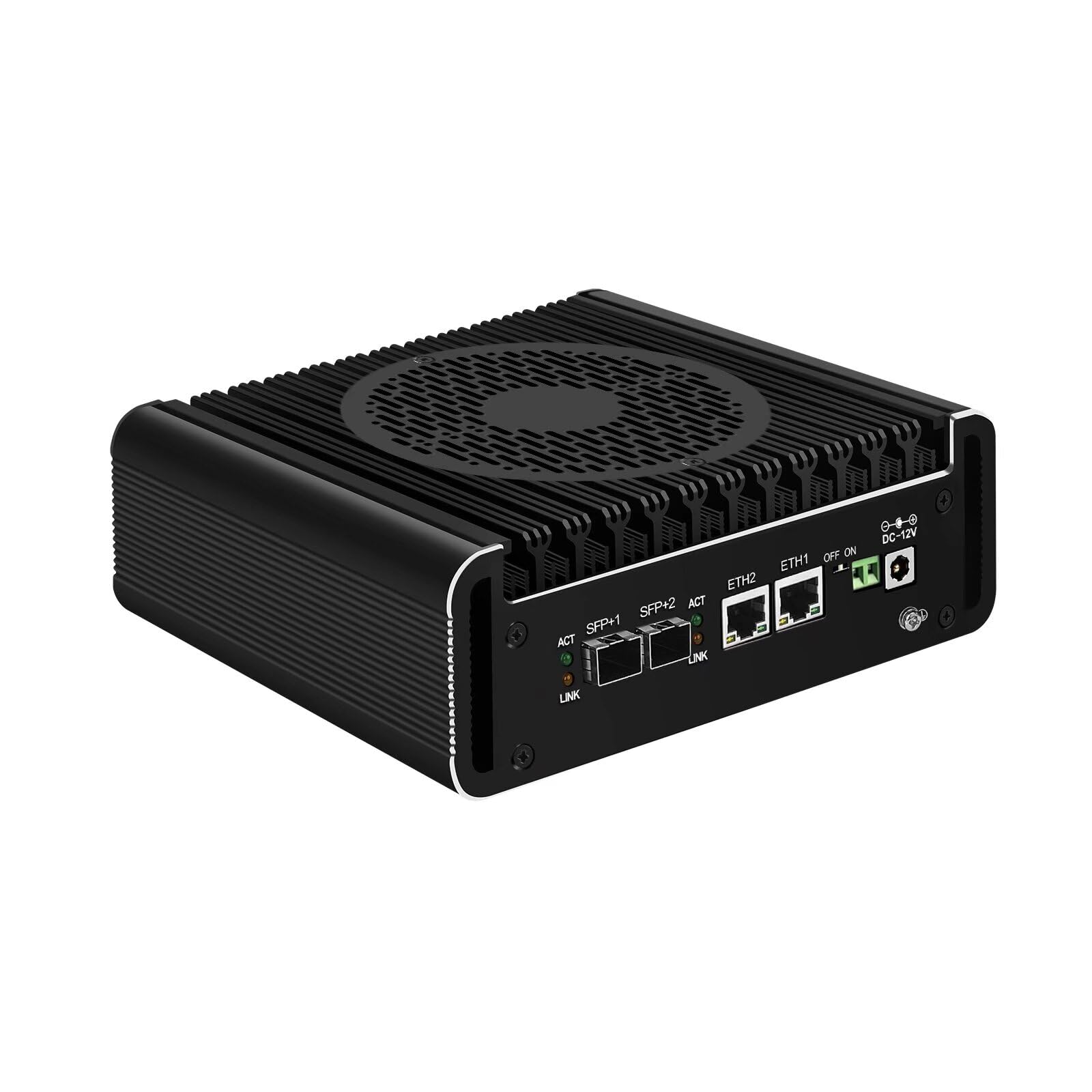 SJRC Twin Lake N150 Mini PC (up to 3.6GHz), Dual 10GbE SFP+ Ports Firewall Appliance 2 x i226V 2.5GbE LAN, Micro Router Computer for Win/Linux/OPNsense, 16GB DDR5 RAM 128GB SSD