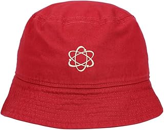 Mens Bucket Hat Science Embroidered Washed Cotton Classic Bucket Hat