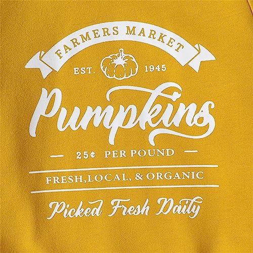 Boy's Fleece Sweatshirts Baby Boy Long Sleeve Monogram Printed Hoodies Sweatshirt Sweatsuit Fall (Yellow, 3-4 Years)2