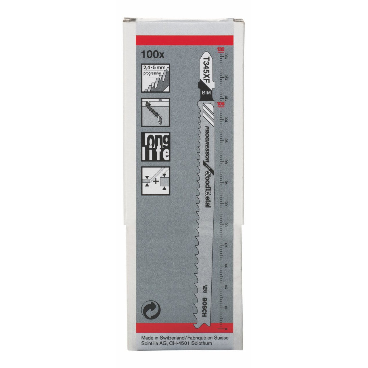 Frее Shірріng оƒƒеr Bosch 2608634486 Jigsaw BladeT345XF 100 Pcs
