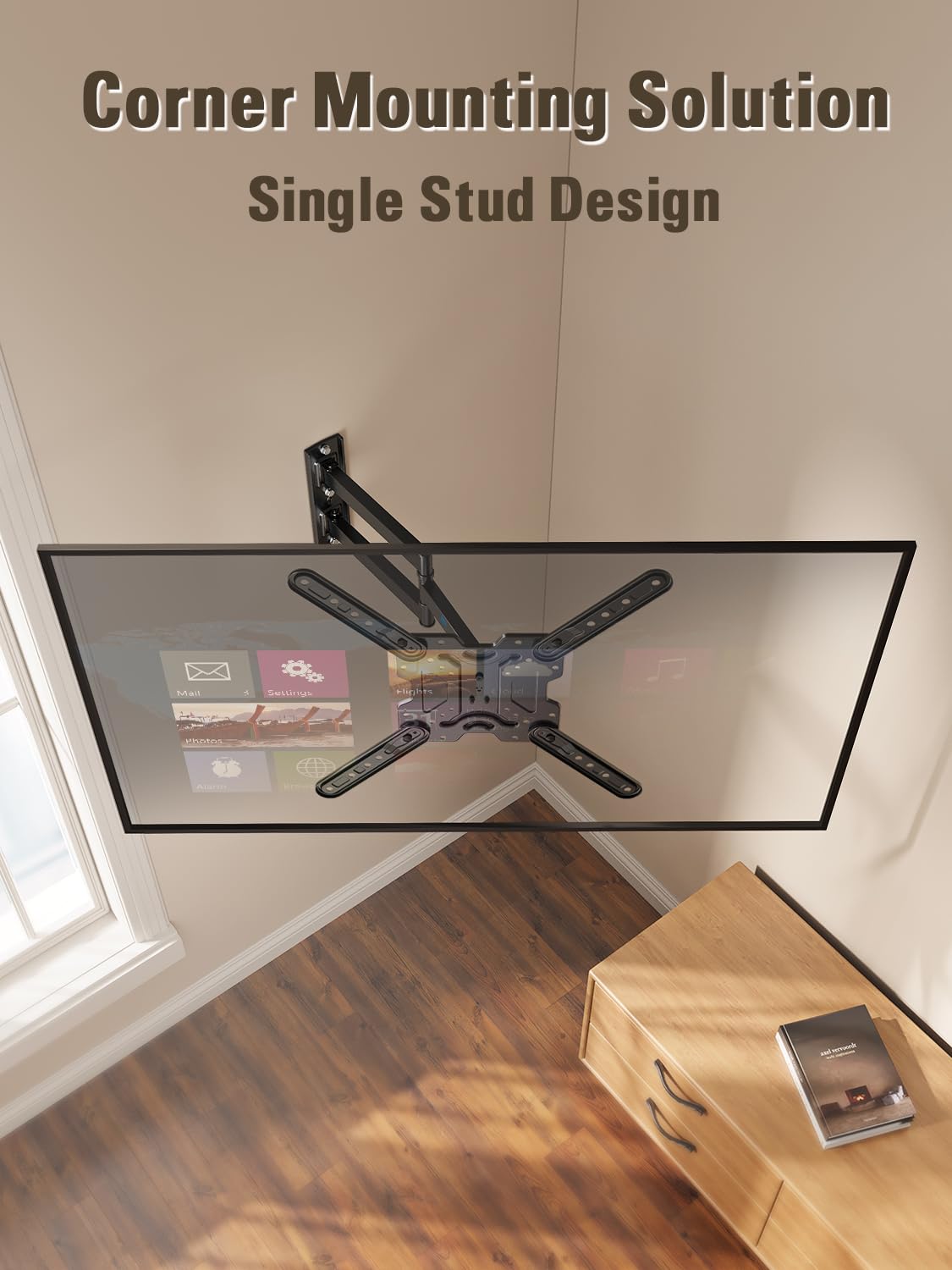 Mounting Dream UL Listed Full Motion TV Wall Mount for 32/43/50/55 Inch TVs — Amazon image 5