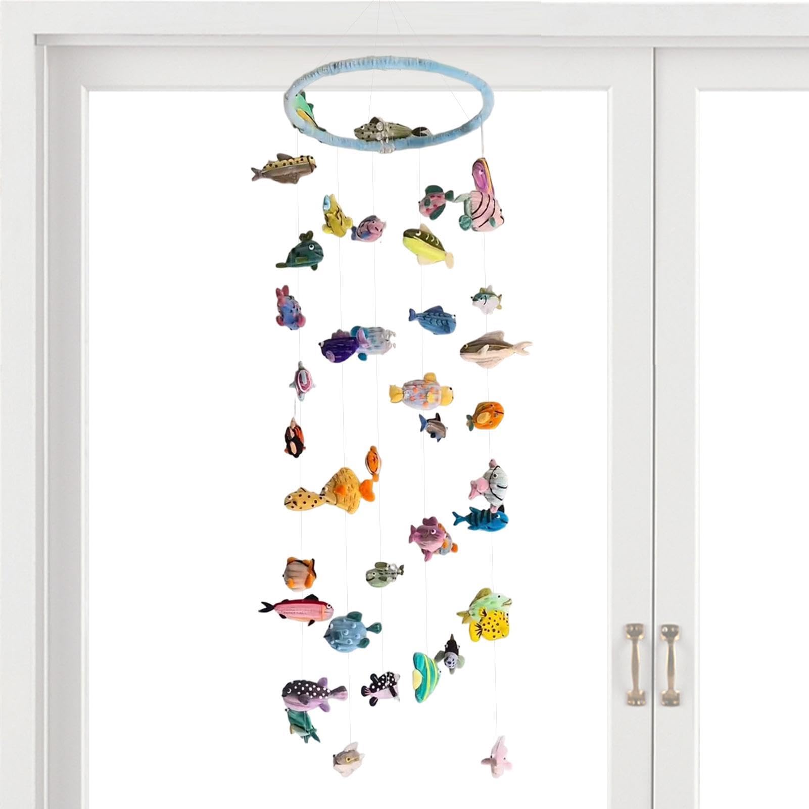 Carillon éolien de plage déco poisson le cadeau d'anniversaire idéal pour jardin