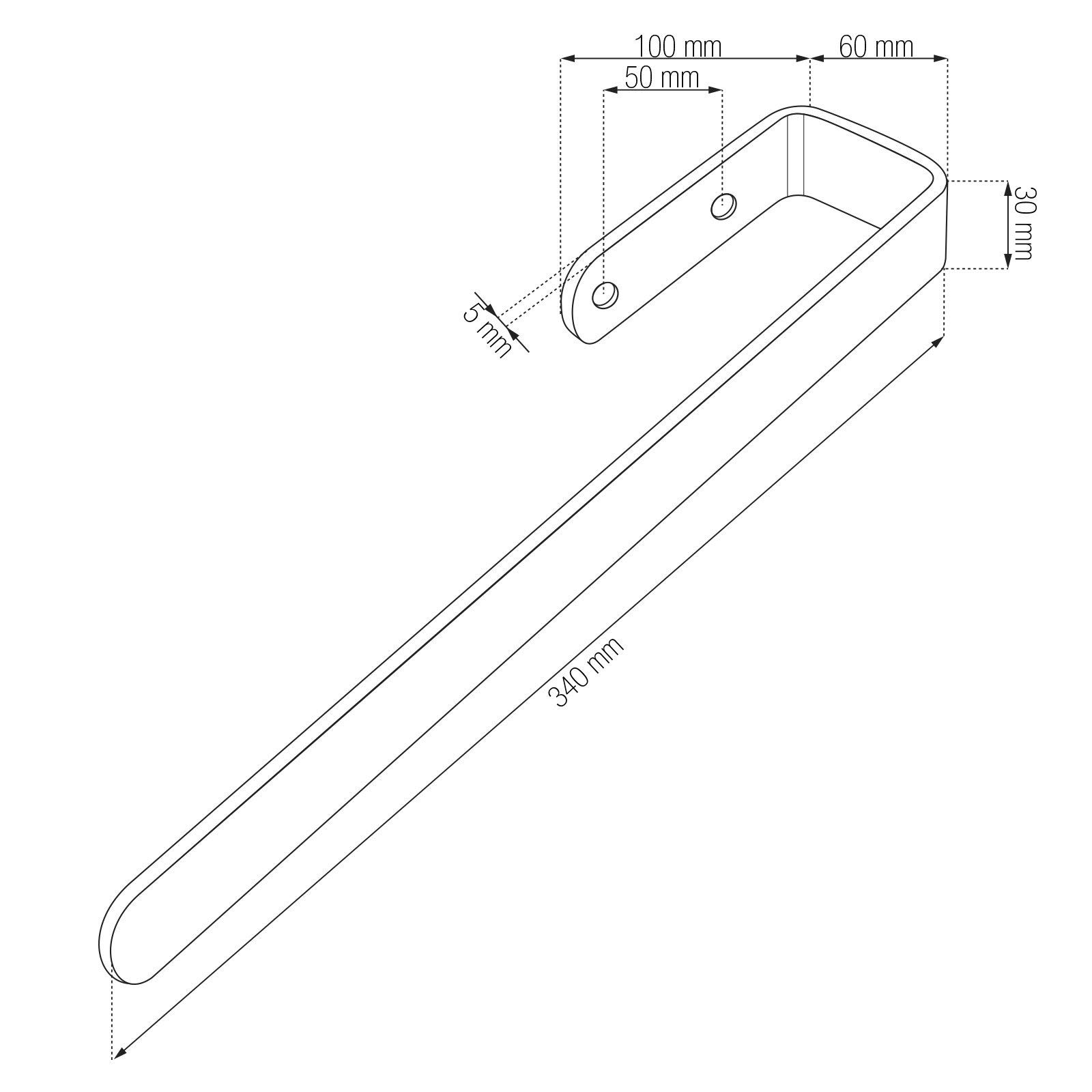 SOTECH 2 pezzi Portasalviette PAN per montaggio su mobile/da avvitare/acciaio inox spazzolato/portasalviette bagno ganci per asciugamani