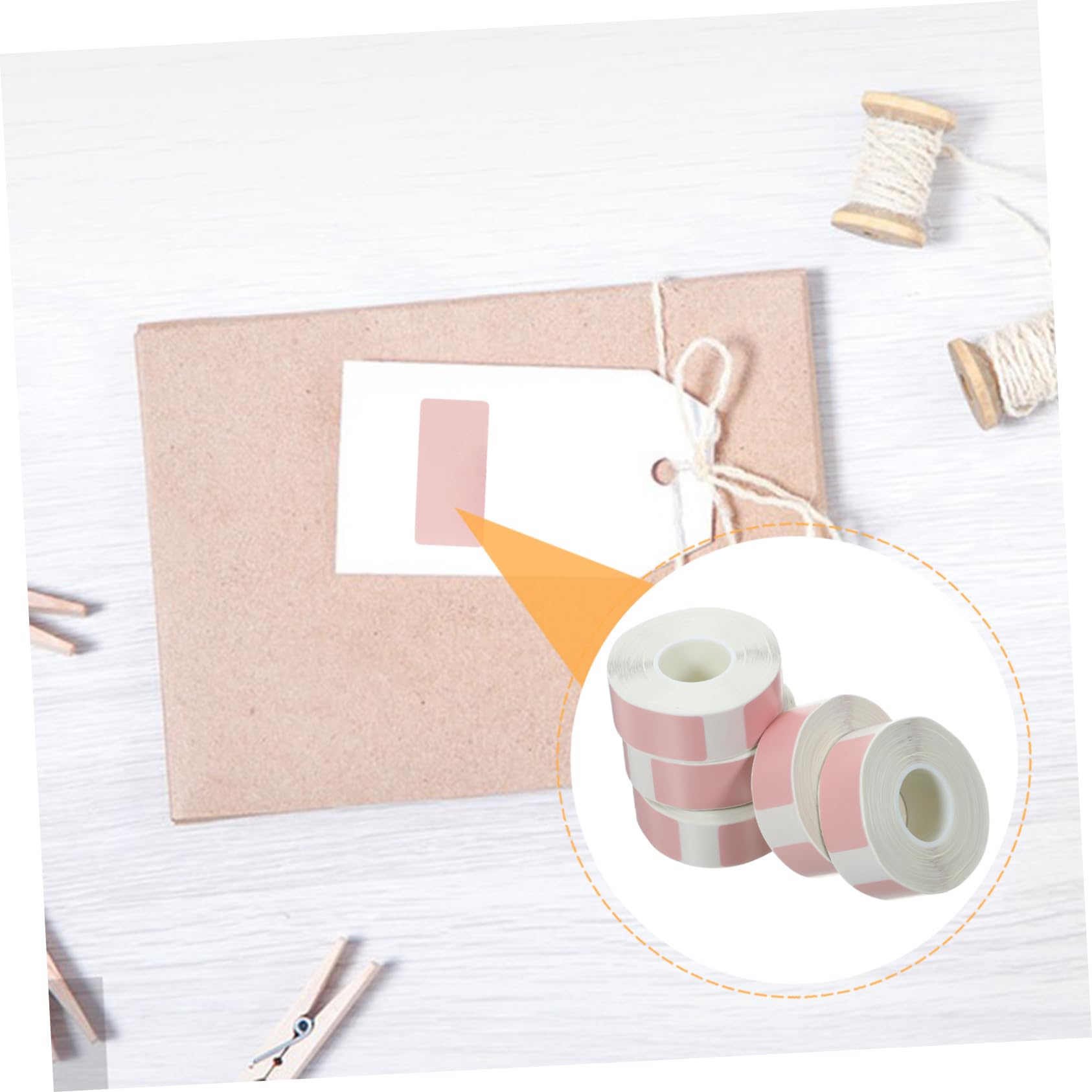 Tofficu 5 Ensembles Autocollant D'étiquette Étiquette Autocollantes Etiquettes Autocollantes Étiquette Vierge Thermique Point Étiquette Collante Livrer L'étiquette Rose 5 Rouleaux * 5