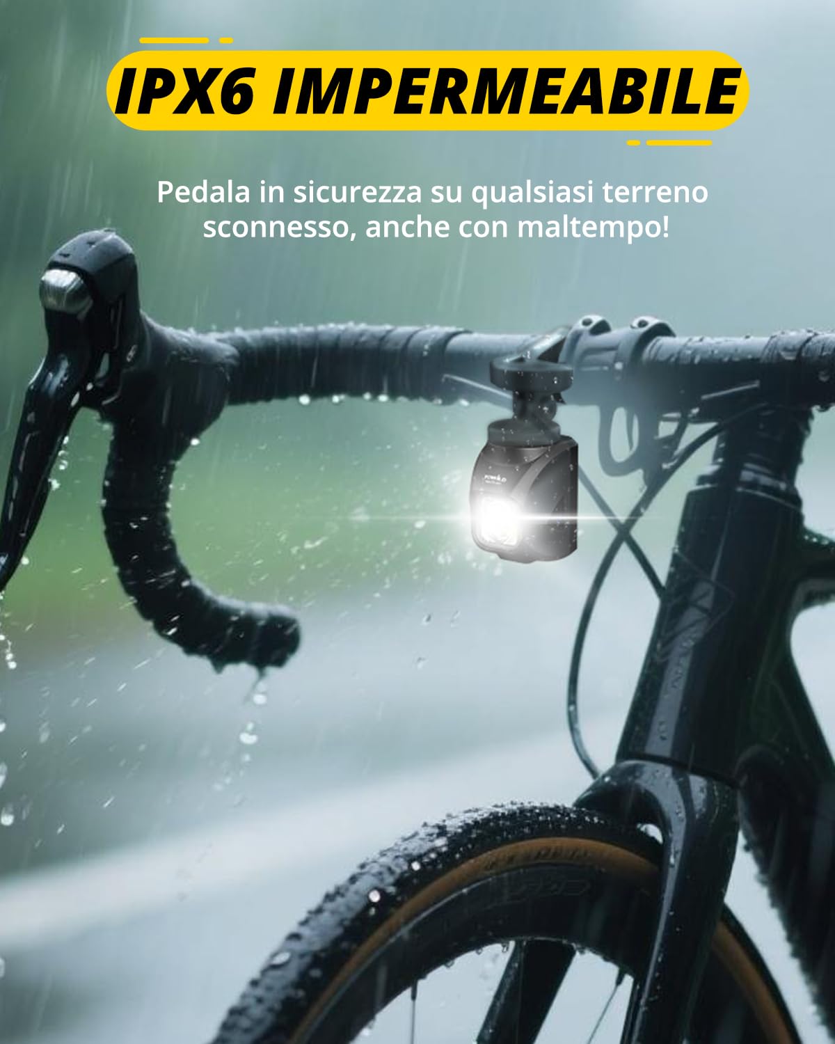 towild DL1200S Luci Bici con Telecomando,1200 Lumen Montaggio a Sospensione Luce Bicicletta LED, USB-C Ricaricabile da 3200mAh,Antiabbagliante Luce per Bici Strada e MTB, IPX6 Fanalini Anteriori Bici
