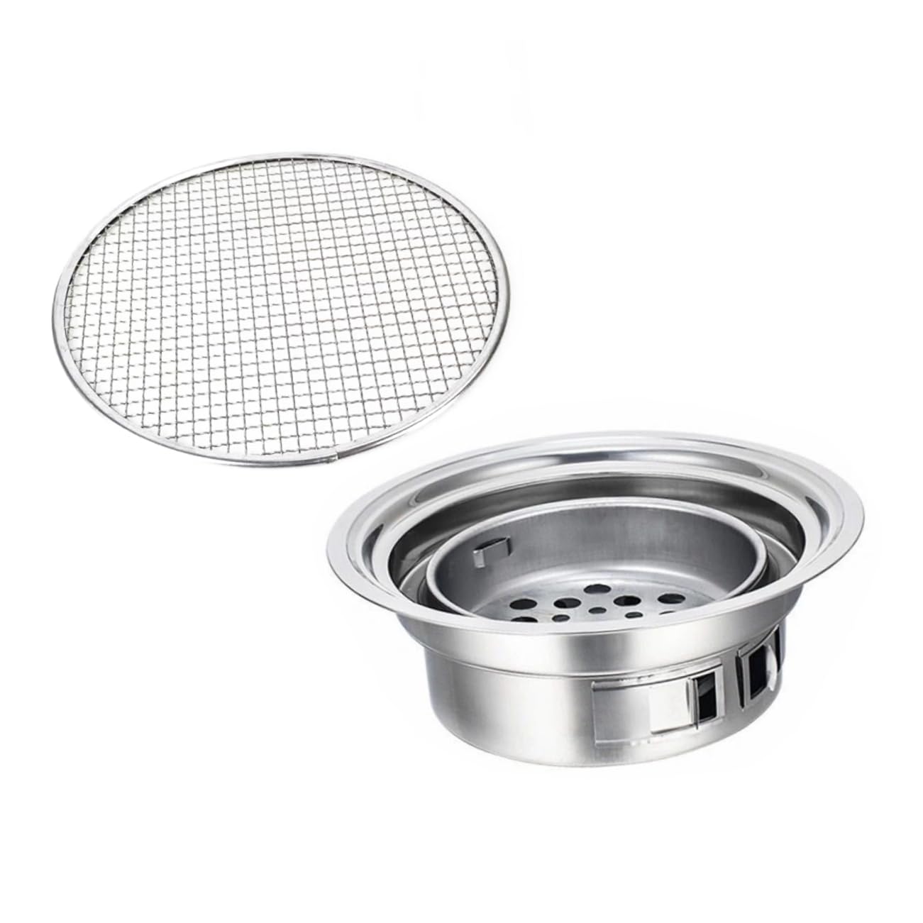 Four à griller portable et barbecue coréen inox pour cuisson de viandes