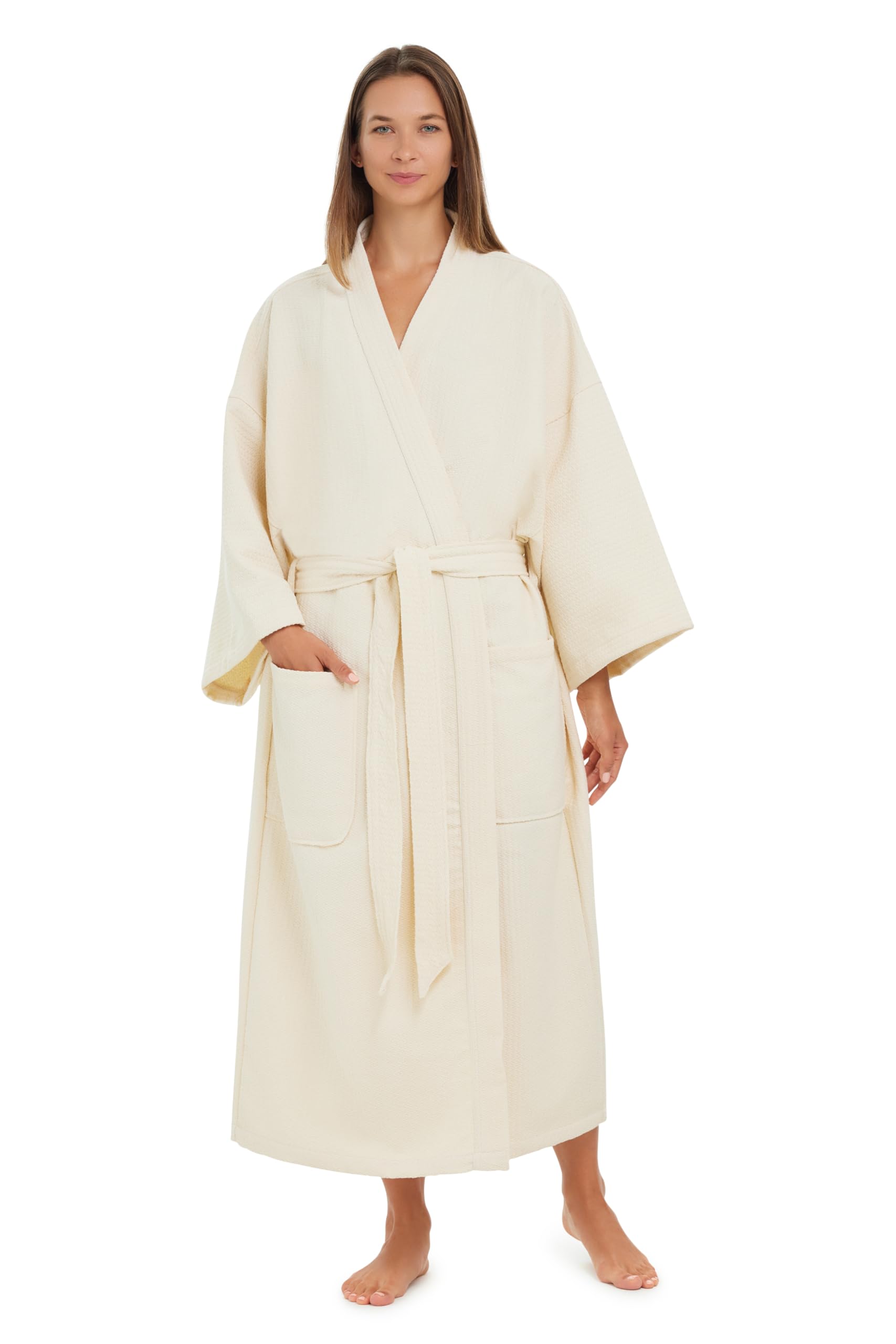 Snapklik.com : MONARCH Diamond Waffle Spa Kimono Robe For Men Or Women ...