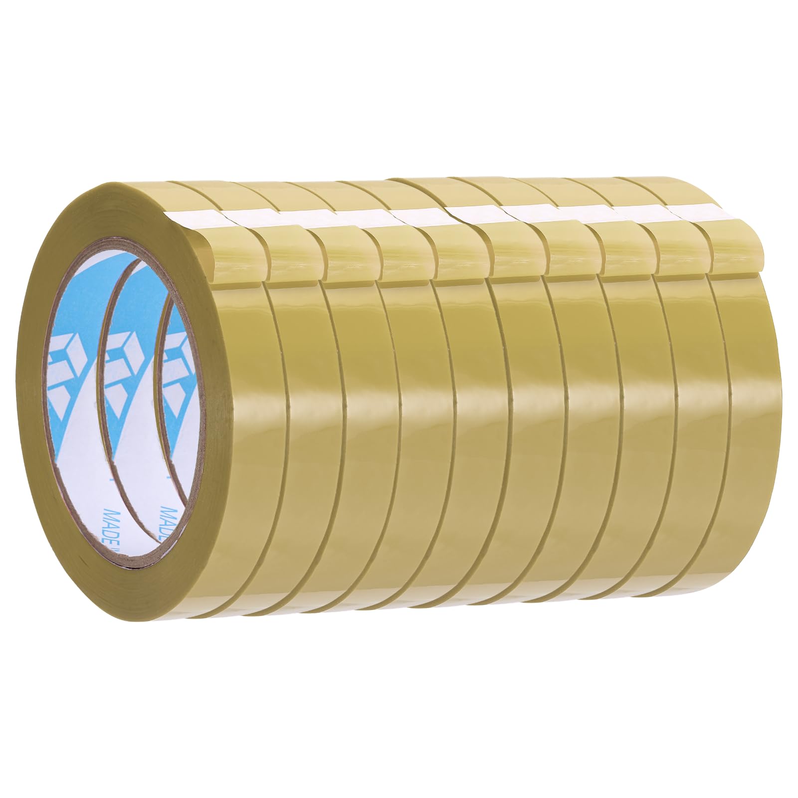 sourcing map 10Pcs Poly Bag Sealing Tape, 9/16" x 98.4 Yard Plastic Bag Sealer Tape Packaging Sealing for Shops Packaging Food Vegetable Meat Cake Bread Freezer Ice, Brown