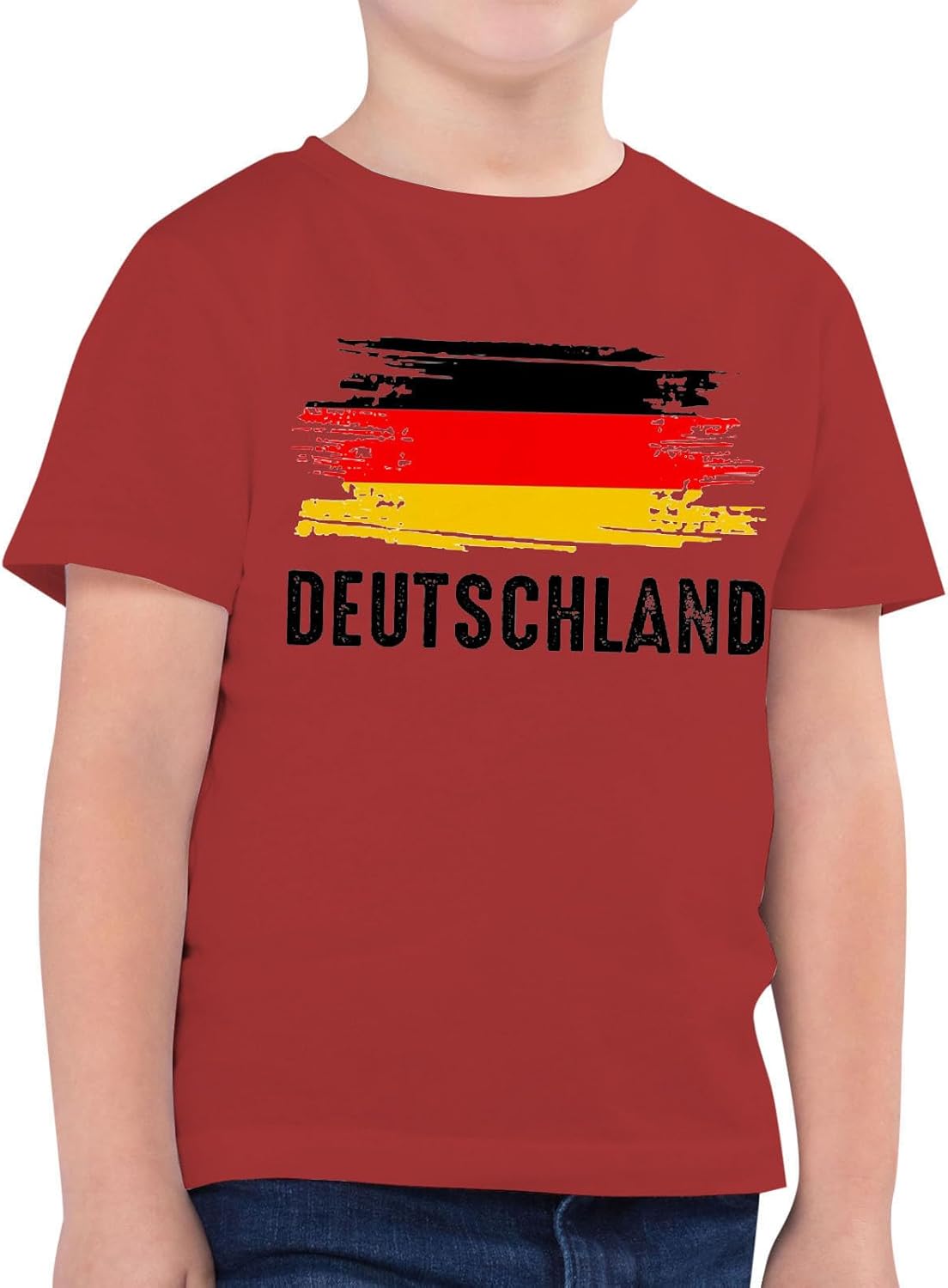 Deutschland Kinder T-Shirt 2024 - Fußball Trikot Design Für Jungen & Mädchen, Baumwolle