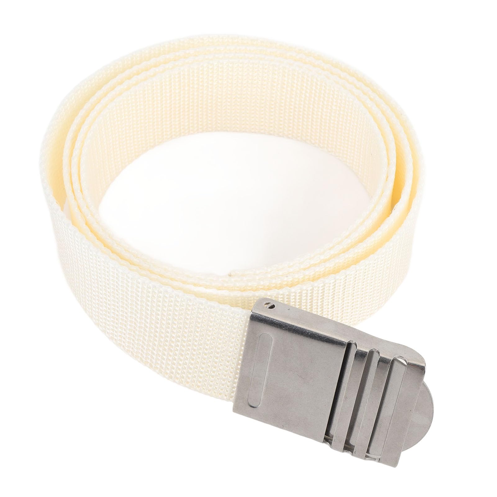 Cffuvros Scuba Weight Belt, 73.6 Thickened Nylon Dive Weights with Stainless Steel Buckle, Adjustable Diving Belt for Snorkeling Professional Diving Accessories (White)