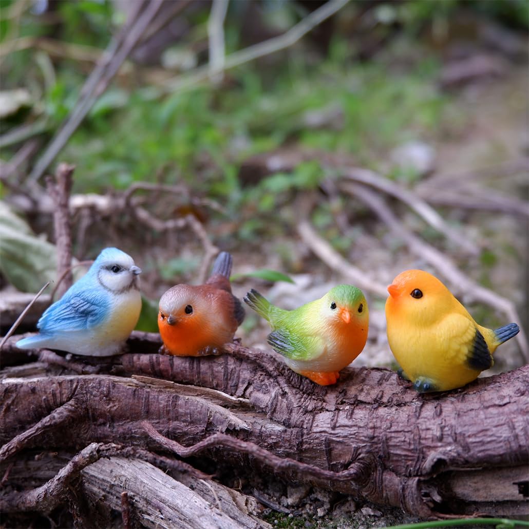 KyeeaDIY 4Pcs Birds Decorative Ornaments - Image 3