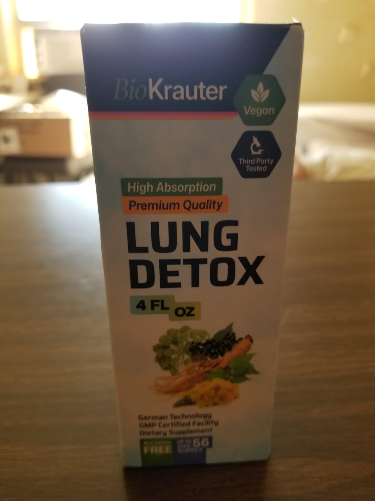 EVERLONG Lung Detox Tea - 14 Herbal Tea Bags With Mullein, Thyme & Ginseng For Respiratory Health