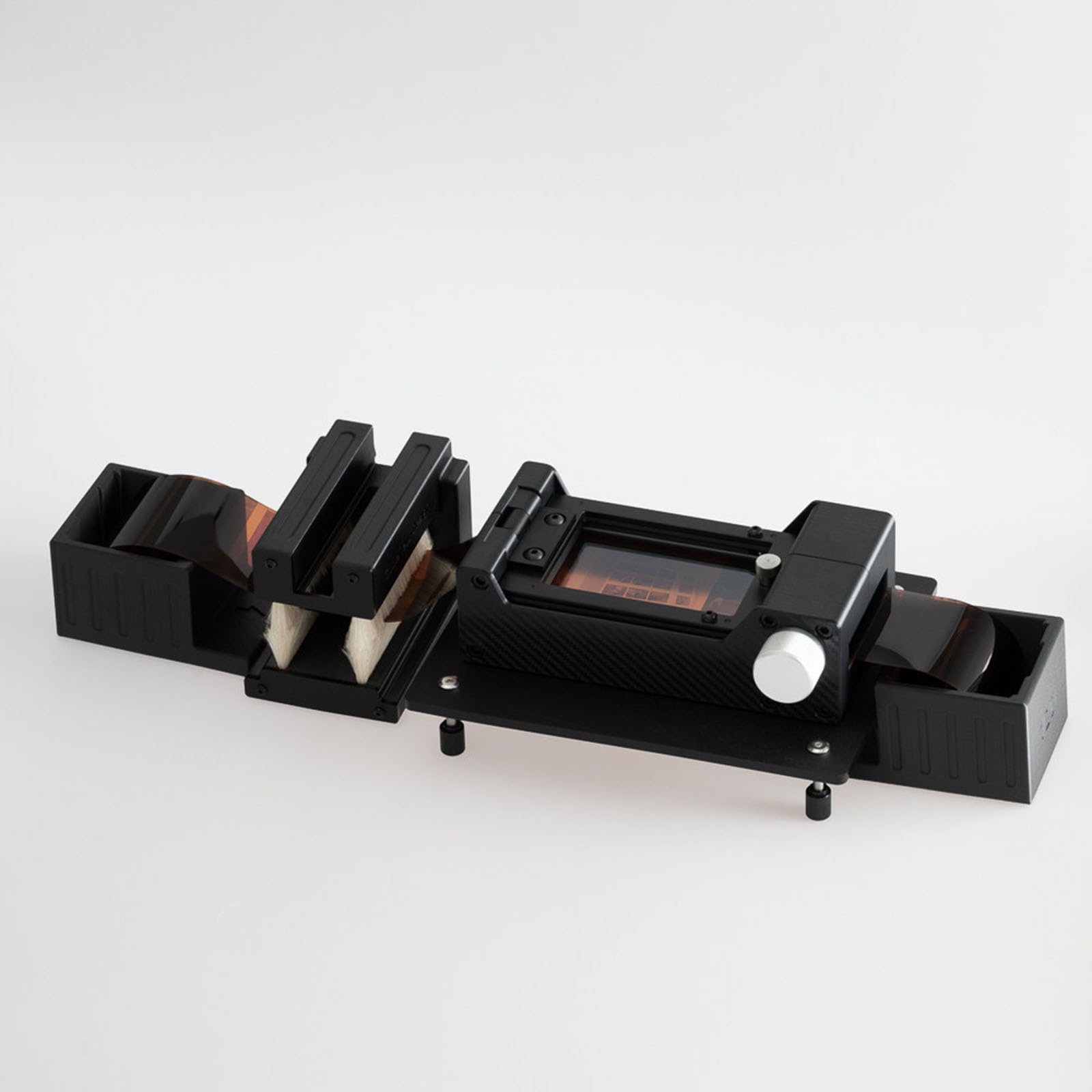 Colector de polvo de película eléctrica, kit de limpieza de película antiestática con cepillo, fácil desmontaje, bajo consumo de energía, ideal para limpieza de habitaciones oscuras y películas