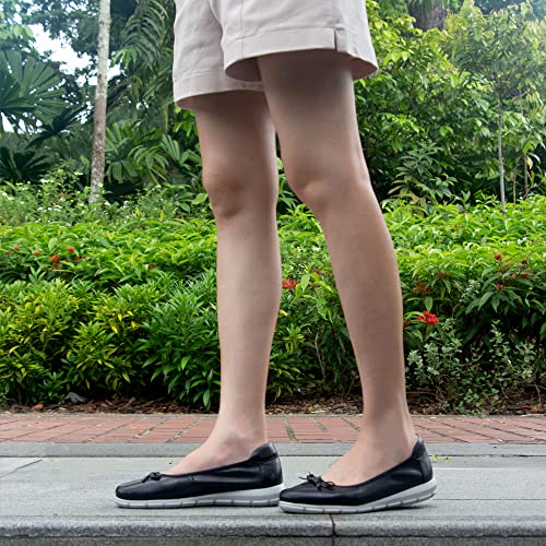 Women's Flats 100% Genuine Leather, Flats Shoes Women, Leather Ballet Flats For Women, Black Flats, Flats For Women Dressy Comfortable, Round Toe Slip On Ballerina Walking Flats Shoes For Women (Black Us Size 6) #TOP5