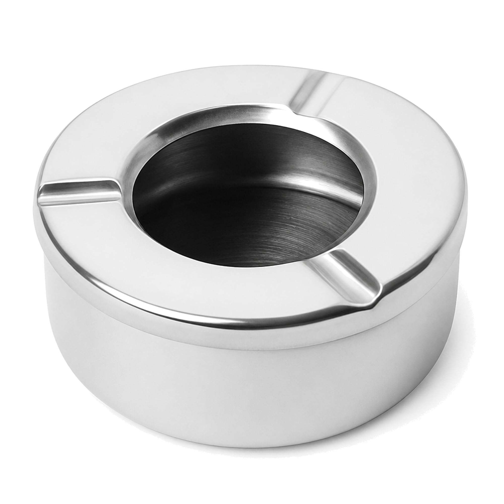 finality Stainless Steel Ashtray for Cigarette Ash Holder Tray with Lid for Home, Office and Bar (PACK OF 12)-image-14