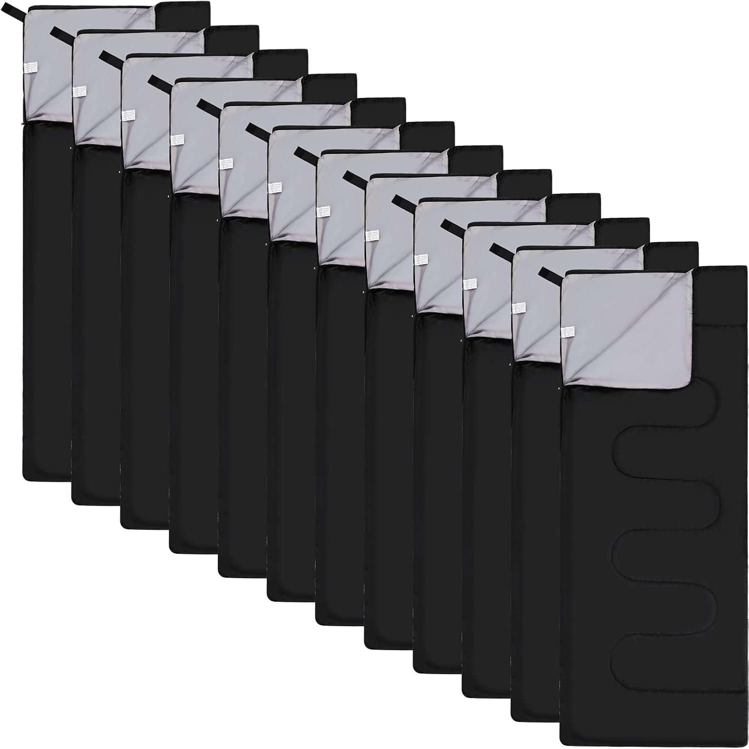 Macarrie 12 Pack Camping Sleeping Bags for Adults Homeless Bulk Cold Weather Kids Sleeping Bag Lightweight Waterproof Compression Sack for Backpacking Traveling Hiking Outdoor Shelter - Image 8