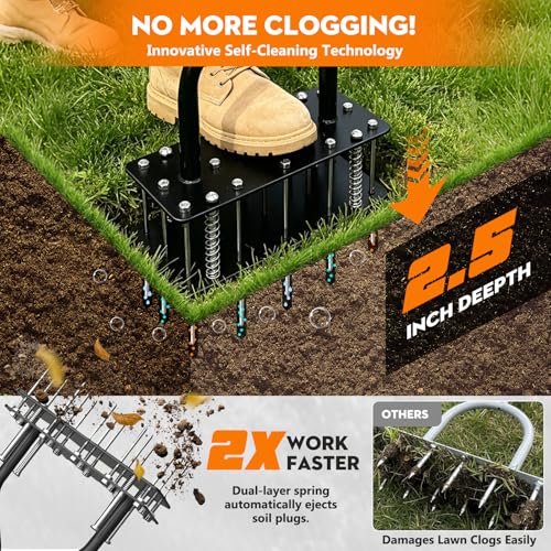 Herramienta Manual para Airear Césped con 15 Púas miniatura 4