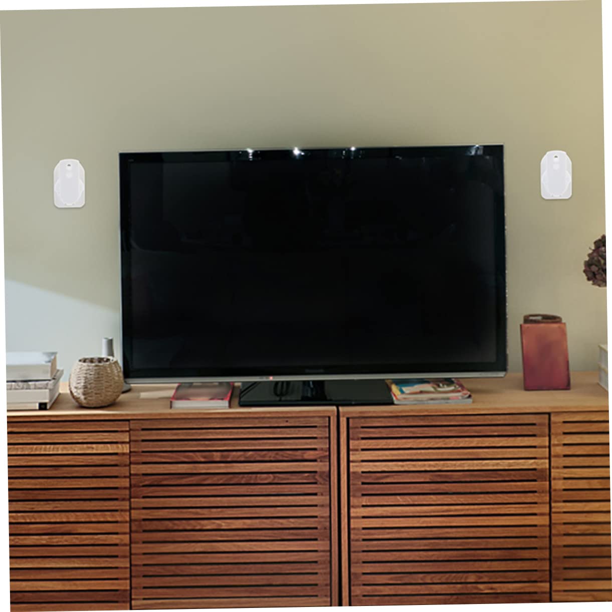 Support Mural Rotatif pour Haut-parleur Réglable 4 Pièces Blanc ABS